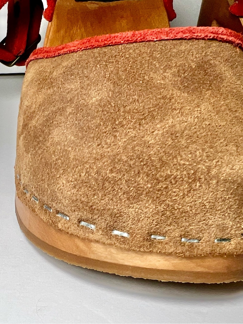 Swedish Hasbeens Piping Suede Clog Sandals EU 39 - Picture 10 of 16